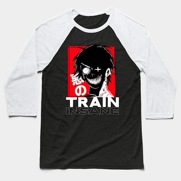 Train Insane Anime Lifting Baseball T-Shirt by LEAN LOOKS